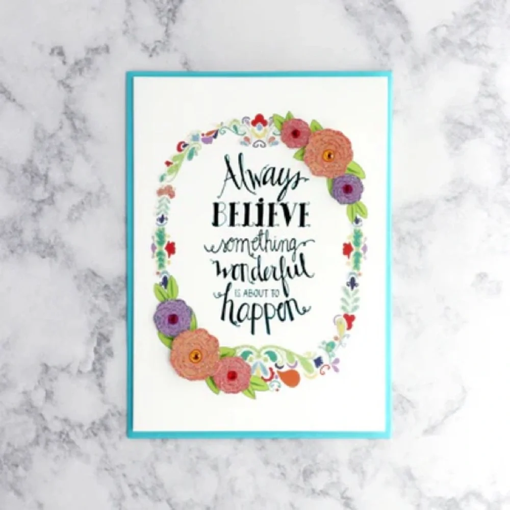 🆕Papyrus 3 Dimensional Floral Greeting Card